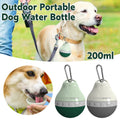 Portable Silicone Dog Water Bottle 200 mL, Leak Proof for Walks and Travel - Grey - view 2
