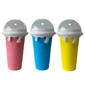 Portable Silicone Smoothie Cup 330ml Leak-Proof Reusable - Yellow - view 3