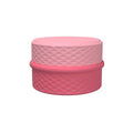 Portable Silicone Travel Storage Box with 4 Compartments and Spoon - Pink