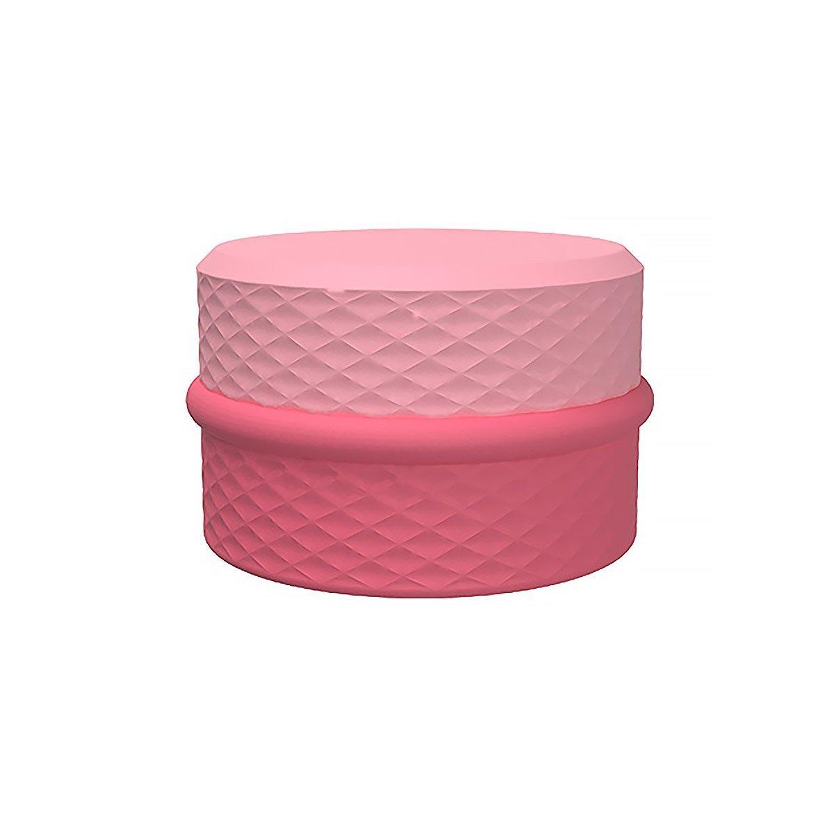 Portable Silicone Travel Storage Box with 4 Compartments and Spoon - Pink