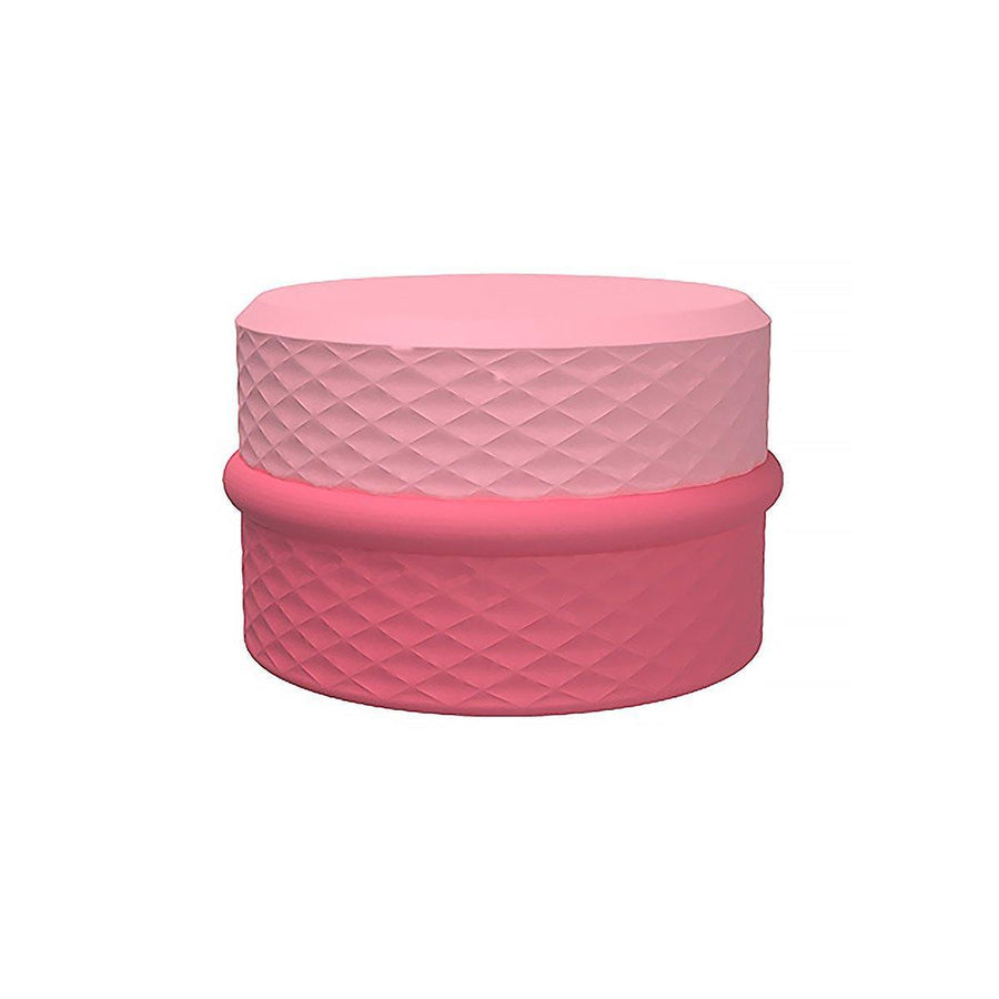Portable Silicone Travel Storage Box with 4 Compartments and Spoon - Pink