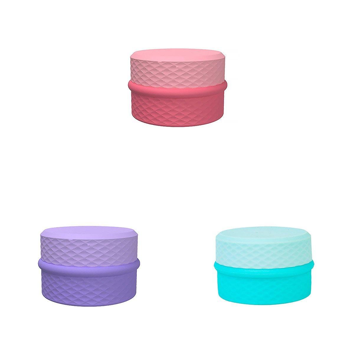 Portable Silicone Travel Storage Box with 4 Compartments and Spoon - Pink - view 3