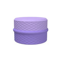 Portable Silicone Travel Storage Box with 4 Compartments and Spoon - Purple