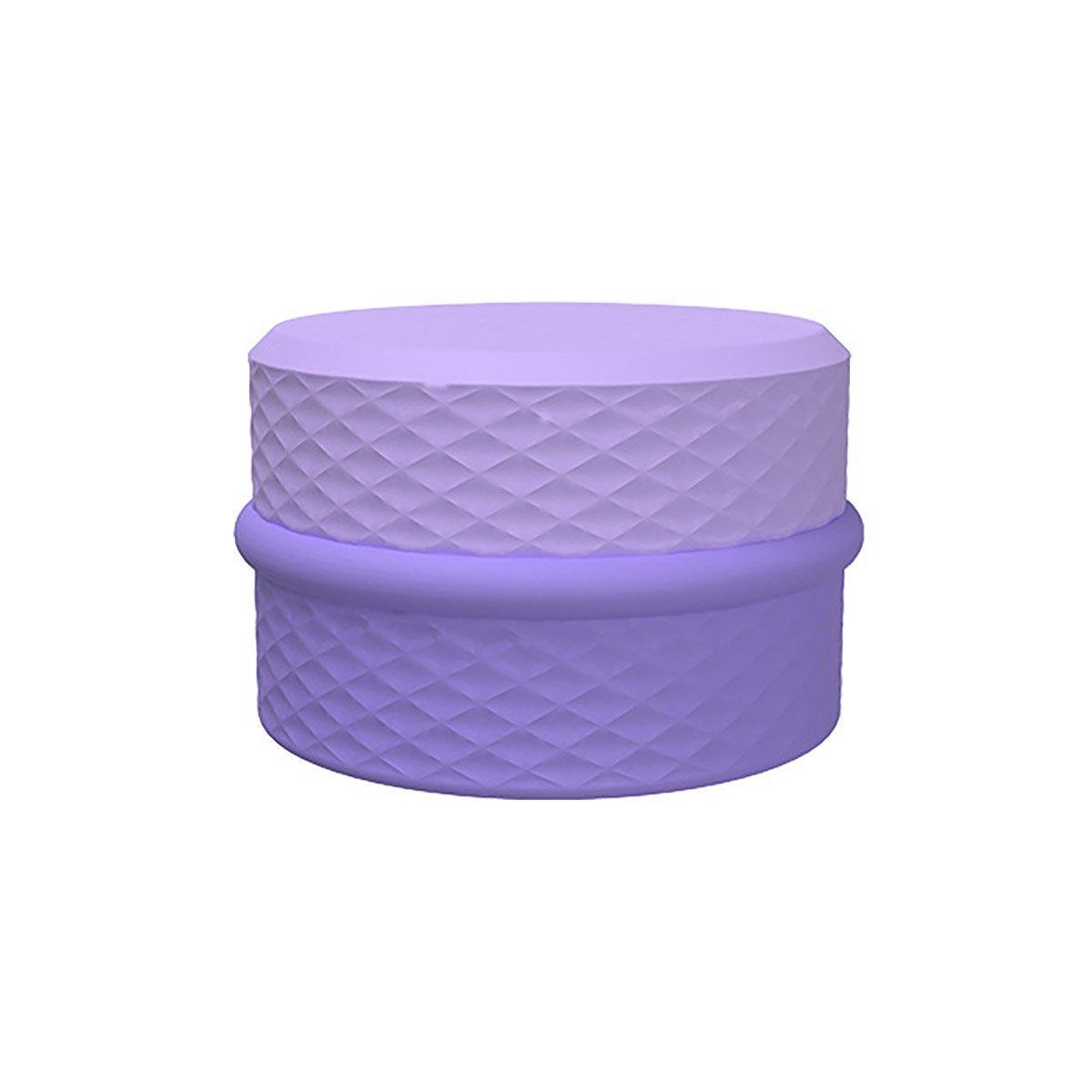 Portable Silicone Travel Storage Box with 4 Compartments and Spoon - Purple