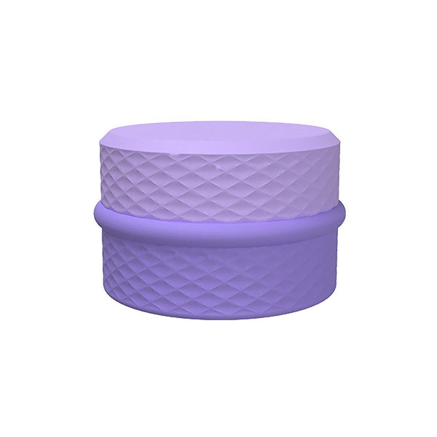 Portable Silicone Travel Storage Box with 4 Compartments and Spoon - Purple