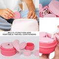 Portable Silicone Travel Storage Box with 4 Compartments and Spoon - Purple - view 5