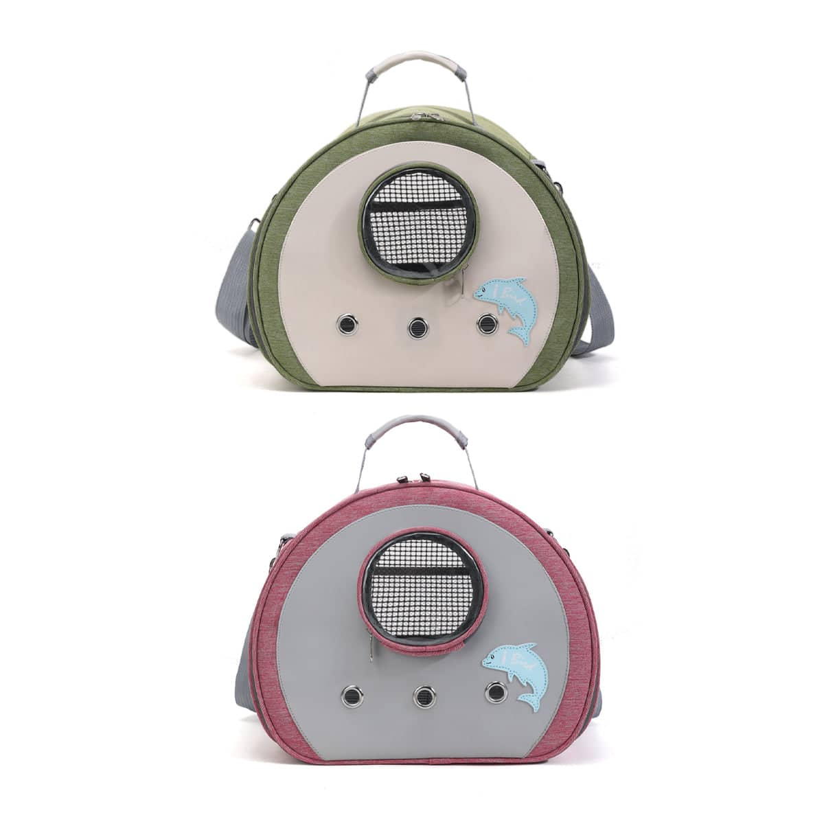 Portable Small Pet Carrier Bag with Bubble Window for Travel and Vet Visits - Green - view 3