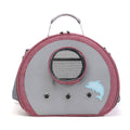 Portable Small Pet Carrier Bag with Bubble Window for Travel and Vet Visits - Pink
