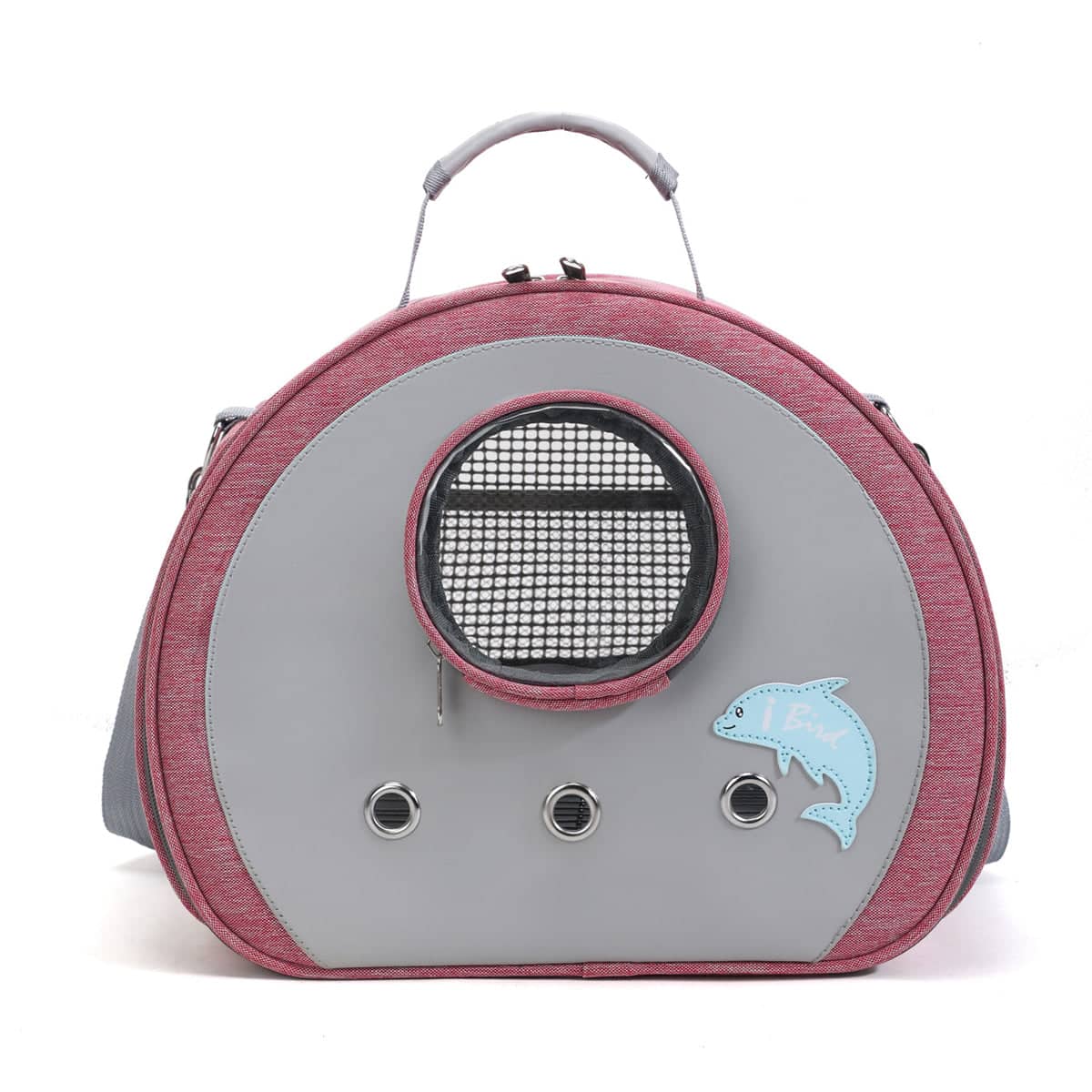 Portable Small Pet Carrier Bag with Bubble Window for Travel and Vet Visits - Pink