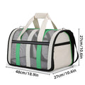 Portable Soft Sided Pet Carrier Bag for Cats and Small Dogs - Green - view 4