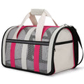 Portable Soft Sided Pet Carrier Bag for Cats and Small Dogs - Rose Red