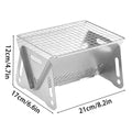 Portable Stainless Steel Camping BBQ Grill, Foldable Mini Charcoal Stove - view 3