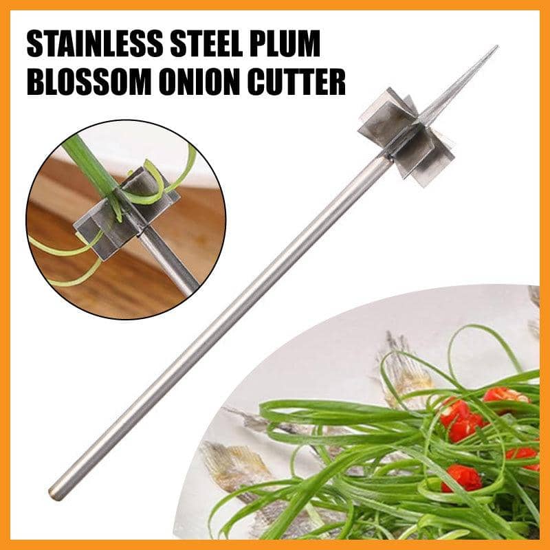 Portable Stainless Steel Scallion Cutter with 10 Circular Blades