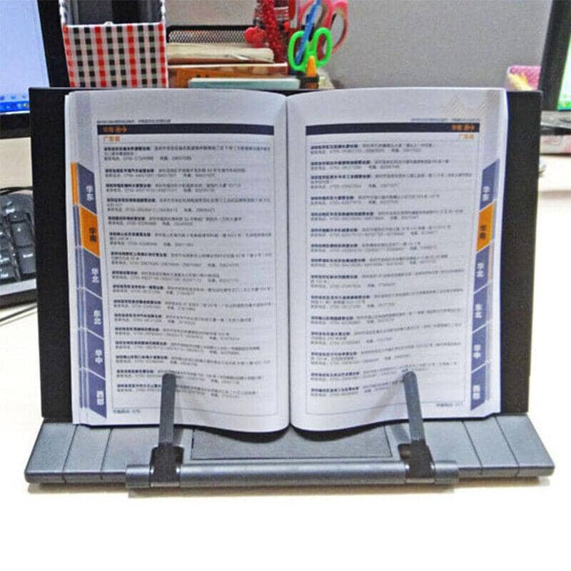 Portable Steel Book Stand with 7 Tilt Angles for Reading and Desk Use - view 5