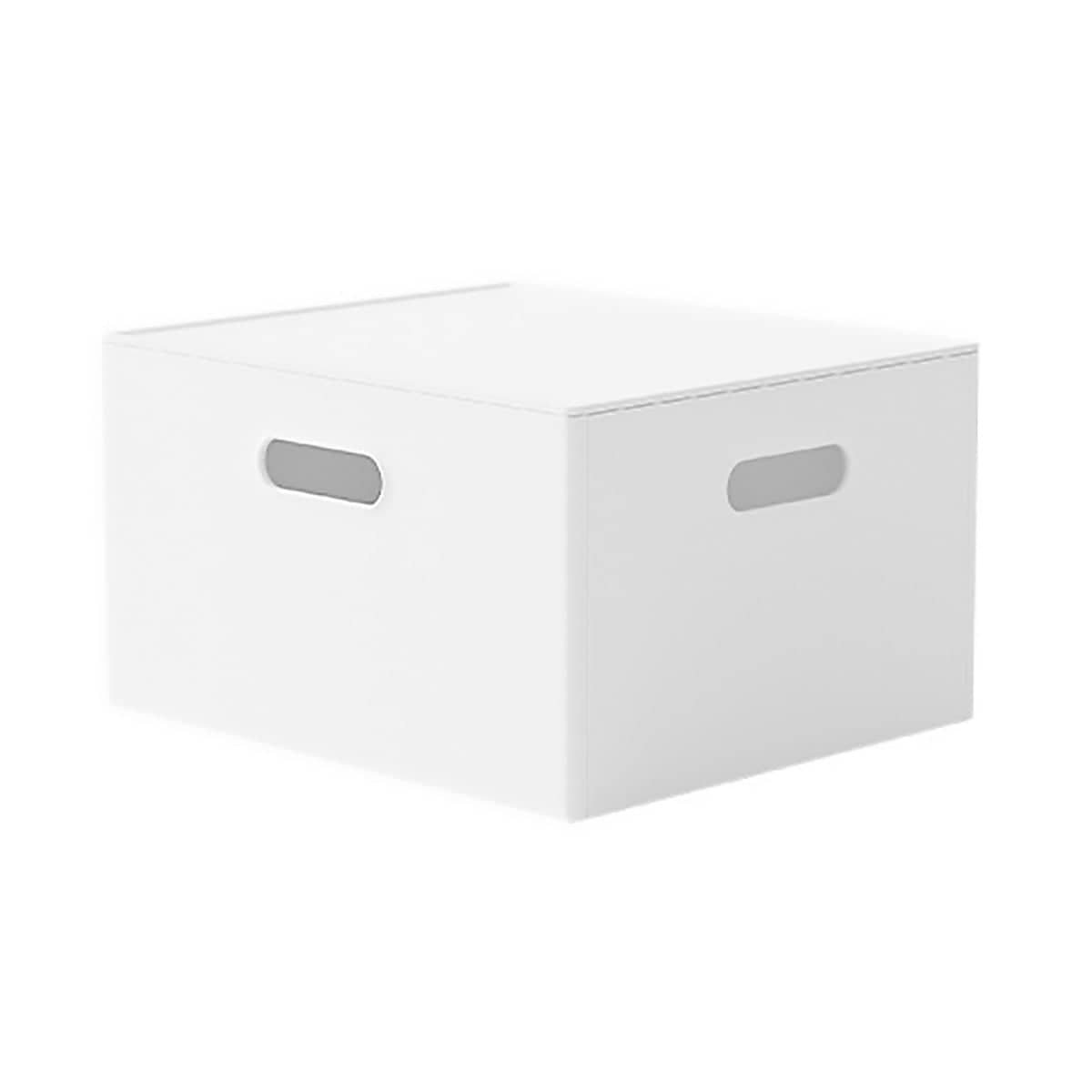 Portable Storage Box with Lid, White - Size L, 34.8 x 30 x 20 cm