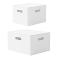 Portable Storage Box with Lid, White - Size L, 34.8 x 30 x 20 cm - view 3