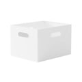 Portable Storage Box White without Lid for Home Use - M, 30 x 24.8 x 19.5 cm