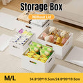 Portable Storage Box White without Lid for Home Use - M, 30 x 24.8 x 19.5 cm - view 2