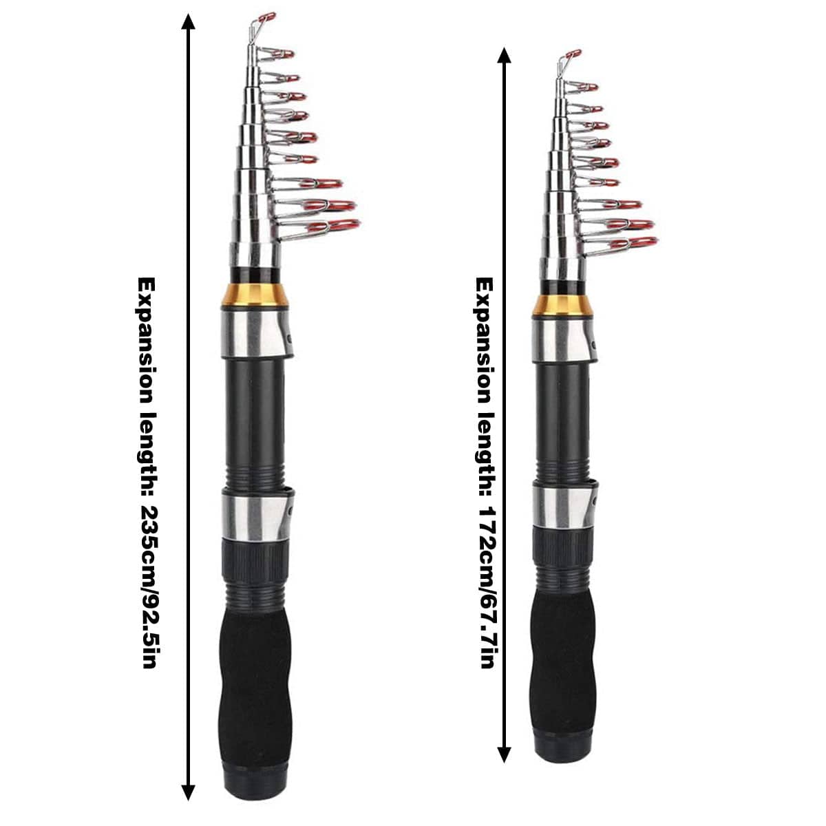 Portable Telescopic Fishing Rod for Outdoor Sports - 235 cm - view 4