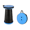 Portable Telescopic Folding Stool for Camping and Travel - Blue