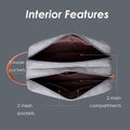 Portable Toiletry Storage Bag for Cosmetics Toiletries Makeup Brushes Razor - Grey - view 5