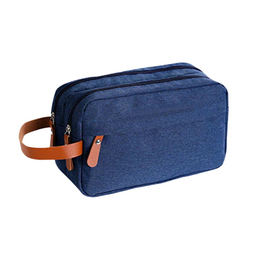 Portable Toiletry Storage Bag for Cosmetics Toiletries Makeup Brushes Razor - Navy