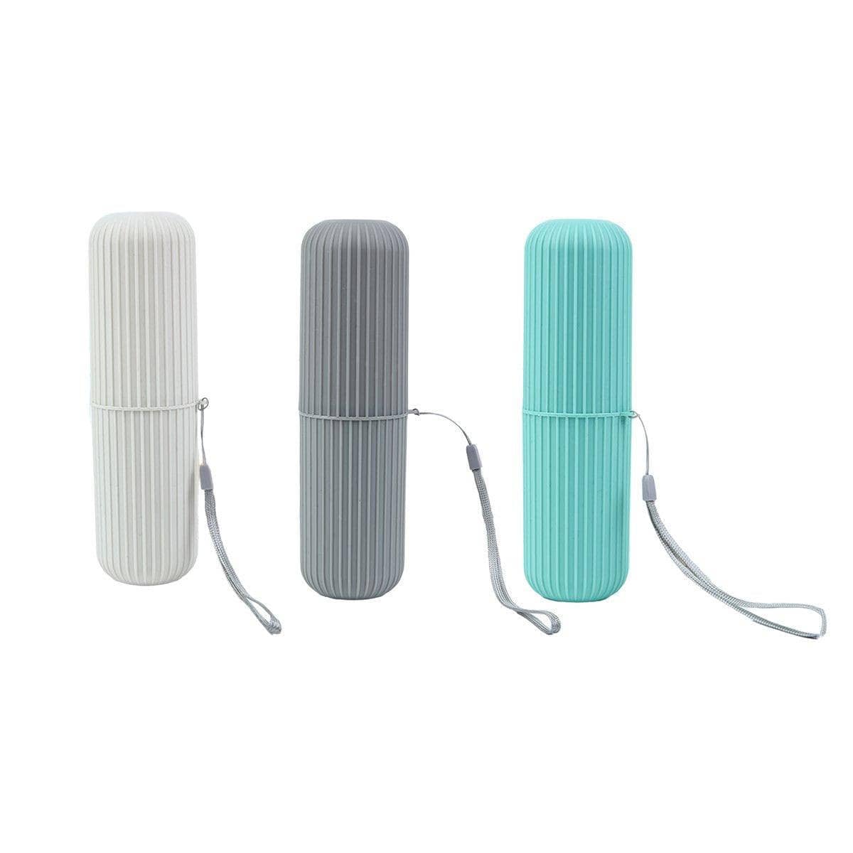 Portable Toothbrush and Toothpaste Travel Case - Grey - view 3