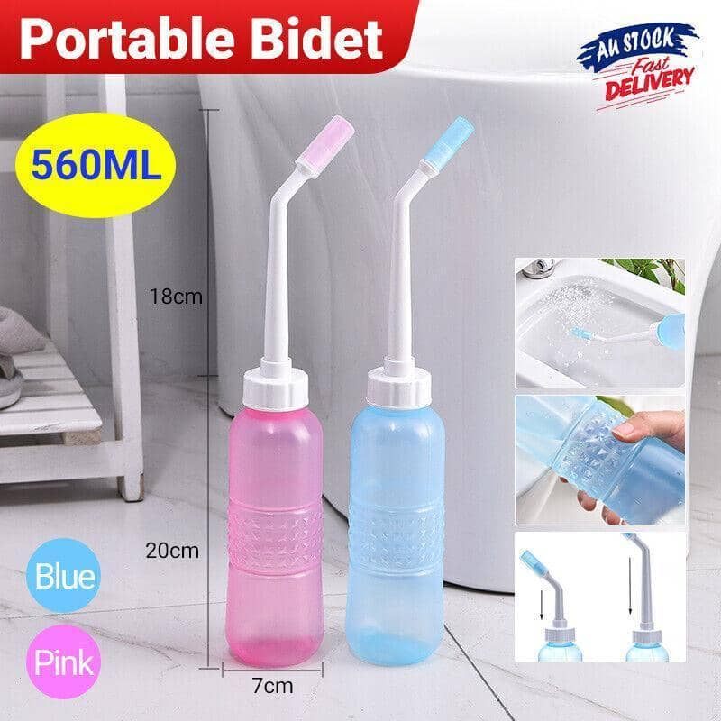 Portable Travel Bidet Bottle, 560 ml Handheld Sprayer - Pink - view 2