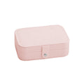 Portable Travel Jewellery Box with Compartments, 16 x 11.5 x 5 cm - Pink