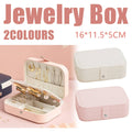 Portable Travel Jewellery Box with Compartments, 16 x 11.5 x 5 cm - Pink - view 2