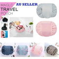Portable Travel Makeup Bag Drawstring Cosmetic Pouch Organiser - Navy - view 2