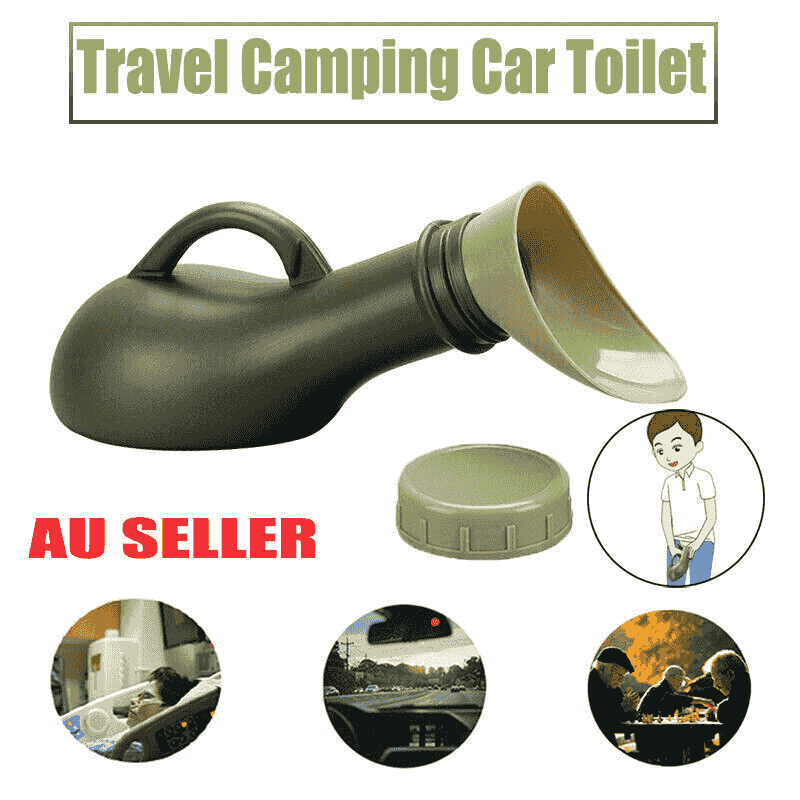 Portable Travel Urinal Bottle with Handle and Cap - 1000ml