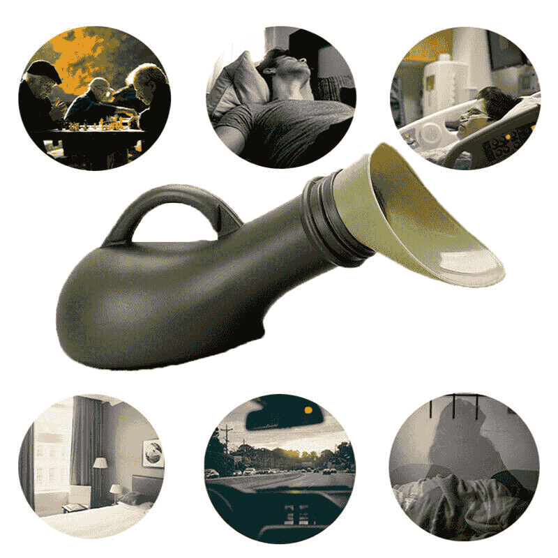 Portable Travel Urinal Bottle with Handle and Cap - 1000ml - view 5