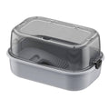Portable Turtle Tank Breeding Box with Clear Cover - Grey