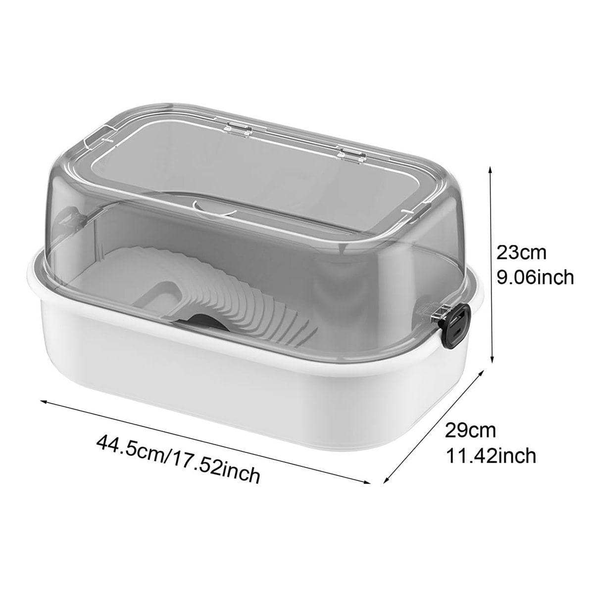 Portable Turtle Tank Breeding Box with Clear Cover - White - view 4