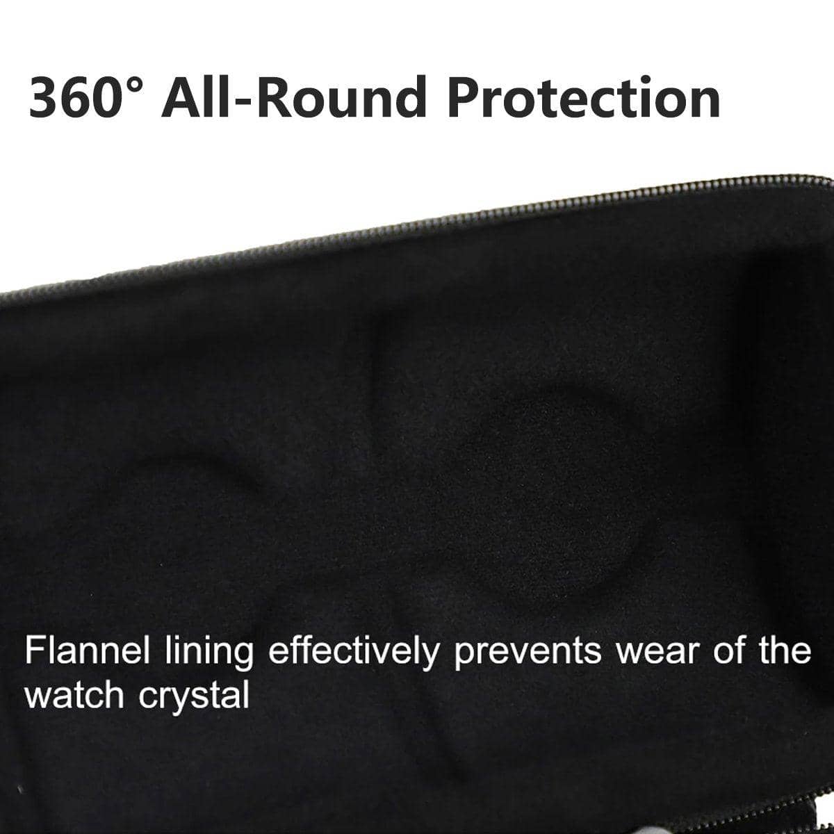 Portable Watch Organiser Travel Case for Two Watches - Black - view 5