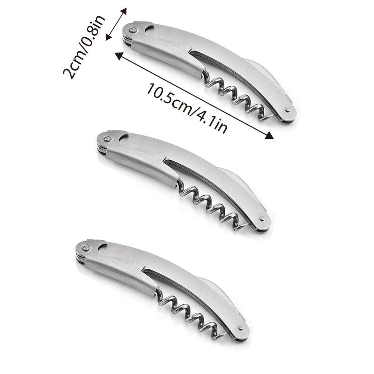 Portable Wine Bottle Opener Seahorse Knife, Pack of 3 for Beer and Wine - view 3