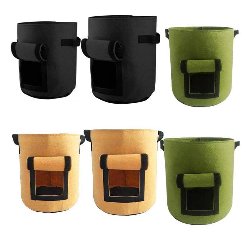 Potato Grow Bag with Side Window, 7 Gallons - Brown - view 3