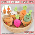 Potted Radish Plush Keychain, Soft Stuffed Toy - Orange - view 2