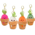 Potted Radish Plush Keychain, Soft Stuffed Toy - Orange - view 3