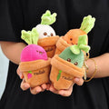 Potted Radish Plush Keychain, Soft Stuffed Toy - Orange - view 5