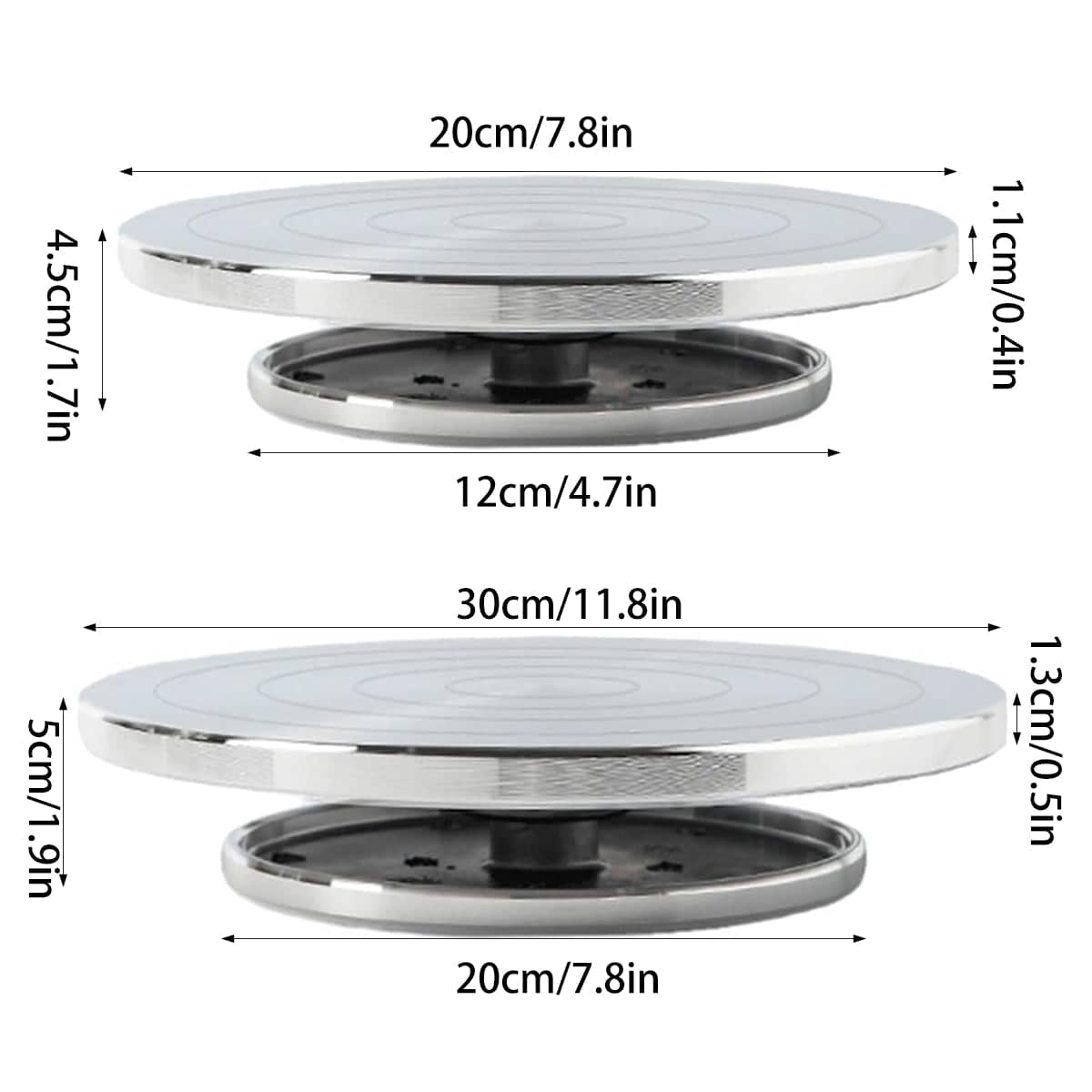 Pottery Turntable Aluminium Alloy Revolving Stand, Double-Sided - Small 20 cm - view 4