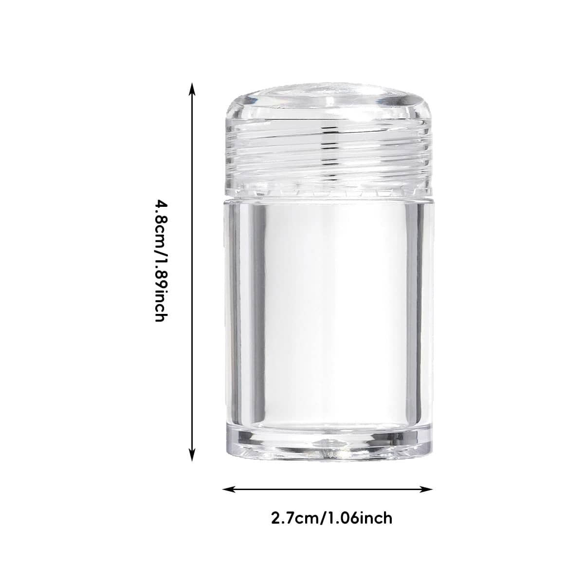 Powder Jars with Sifter and Flip Lid, Pack of 10 - Black Lid - view 4