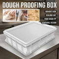 PP Dough Proofing Box with Lid 60 x 40 x 7.5 cm Stackable Bakery Tray
