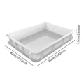 PP Dough Proofing Box with Lid 60 x 40 x 7.5 cm Stackable Bakery Tray - view 3