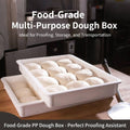 PP Dough Proofing Box with Lid 60 x 40 x 7.5 cm Stackable Bakery Tray - view 4