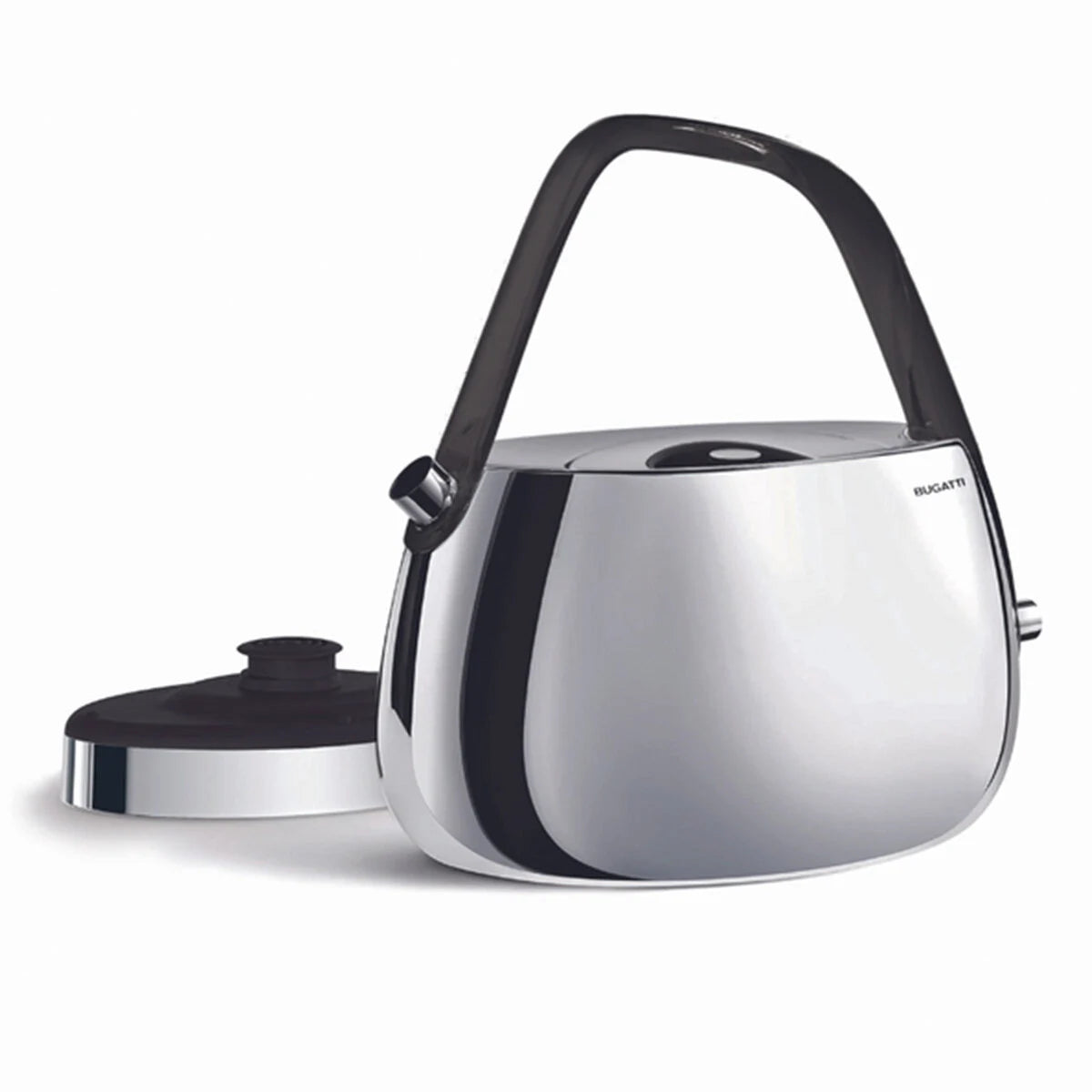 Bugatti Jackie Kettle 1.2L - Chrome 18/10 Stainless Steel, Tritan Handle, Simple On/Off - 02-JKCRNU