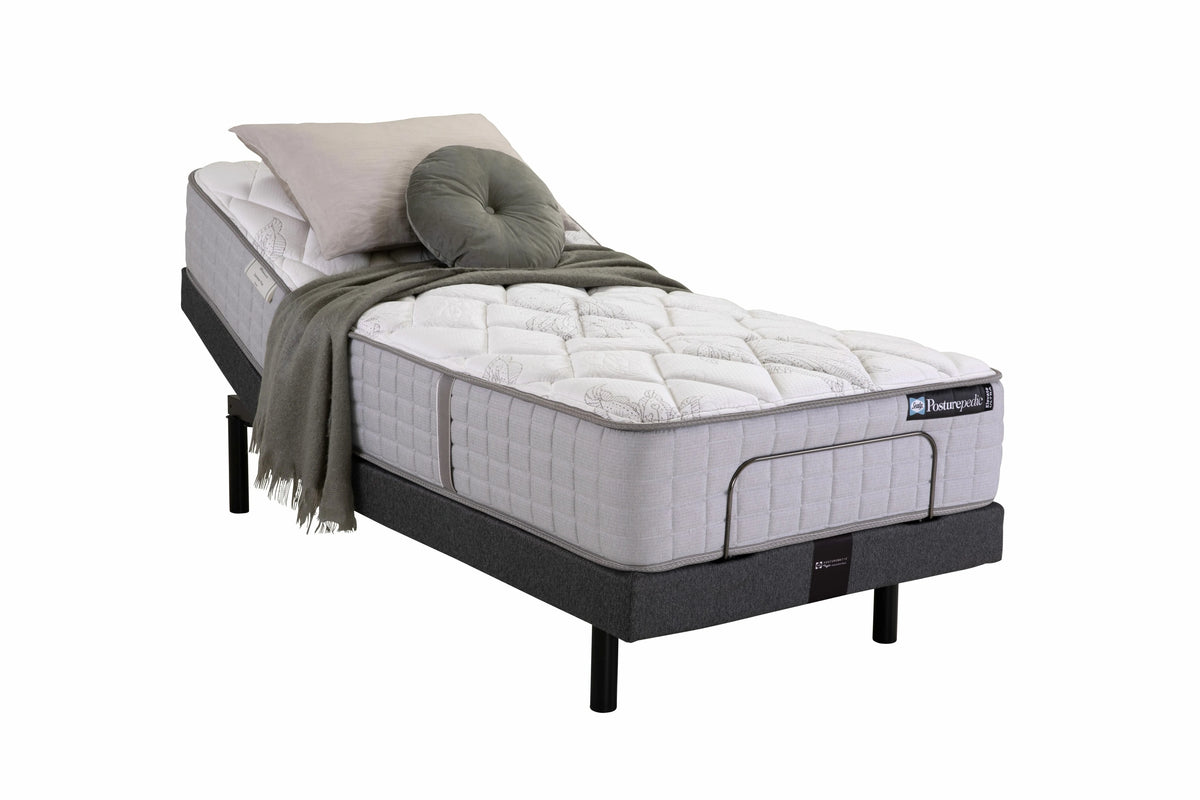 Sealy Inspire Long Single Adjustable Base - Anti-Snore Incline, Zero Gravity, Wireless Remote - 440504