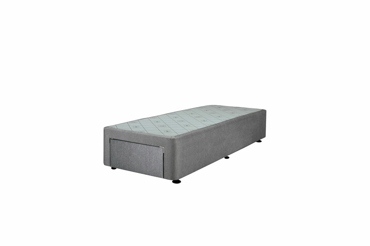 Sealy Long Single Spacesaver Base Front Drawer - Charcoal Fabric, Patented Module Support - 728182