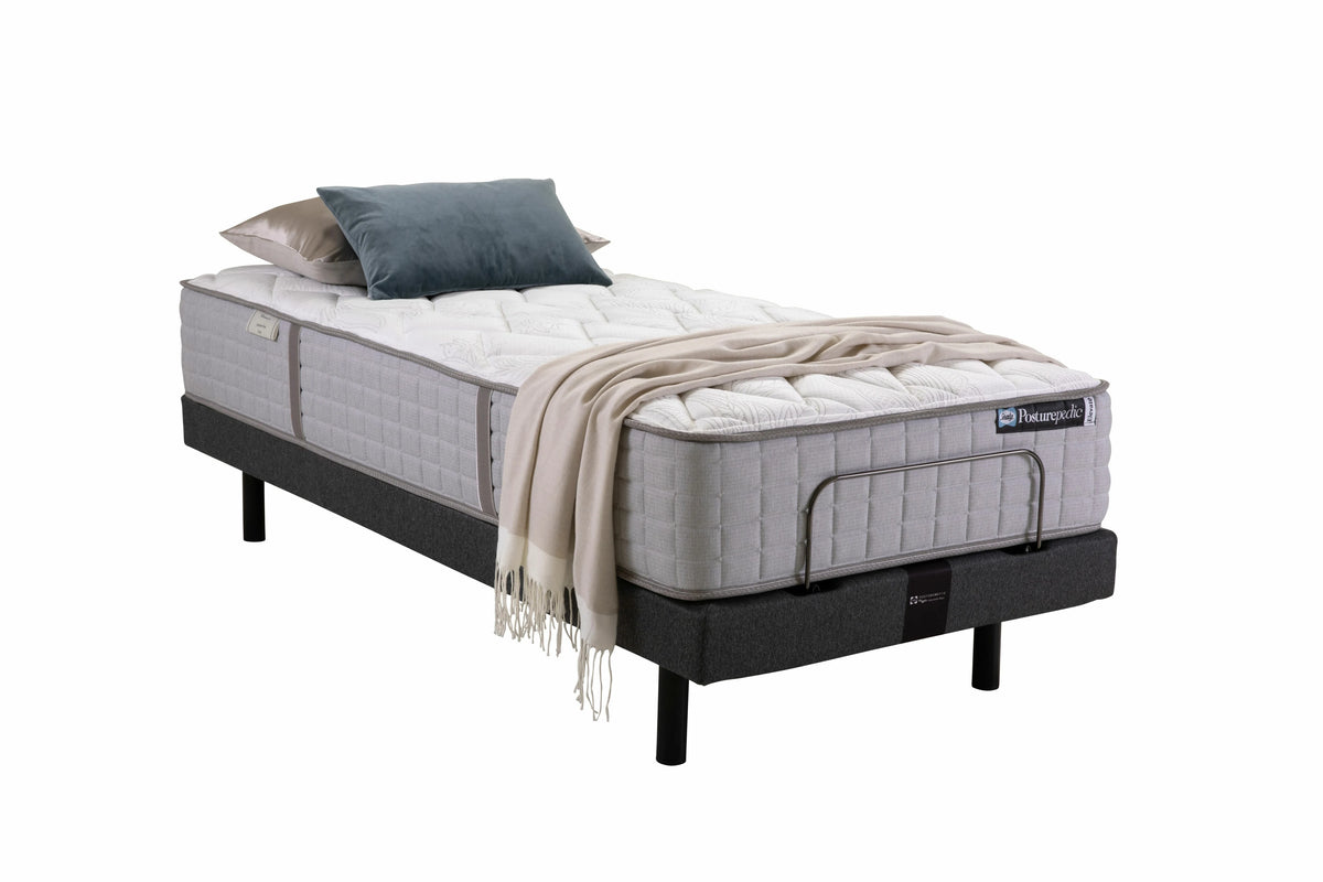 Sealy Posturepedic Laynee Flex Firm King Single Mattress - Titanium AlignSupport, Sense Material - 735630
